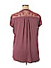 Adiva Purple Short Sleeve Top Size XL - photo 2