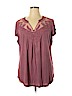 Adiva Purple Short Sleeve Top Size XL - photo 1