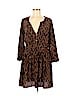 Elizabeth and James 100% Silk Brown Casual Dress Size 6 - photo 1