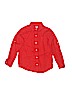 Janie and Jack 100% Cotton Solid Red Long Sleeve Button-Down Shirt Size 6 - photo 1