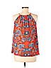 Collective Concepts 100% Polyester Red Sleeveless Blouse Size M (petite) - photo 2