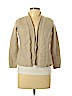 Ann Taylor 100% Merino Extra Fine Wool Tan Wool Cardigan Size L (petite) - photo 1