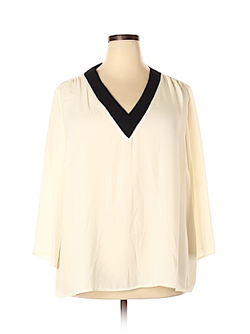 Kaari Blue 3/4 Sleeve Blouse (view 1)