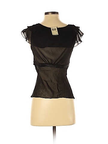 Max Studio Short Sleeve Silk Top (view 2)