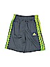 Adidas 100% Polyester Stripes Gray Athletic Shorts Size 8 - photo 1