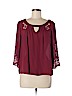 Maeve 100% Polyester Burgundy 3/4 Sleeve Blouse Size 8 (petite) - photo 1