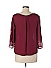 Maeve 100% Polyester Burgundy 3/4 Sleeve Blouse Size 8 (petite) - photo 2