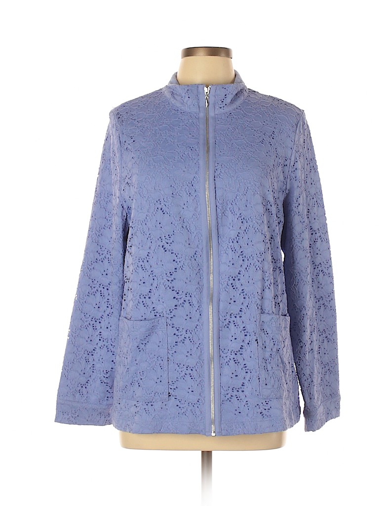 Denim & Co Blue Jacket Size L - photo 1