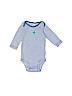 Carter's 100% Cotton Blue Long Sleeve Onesie 0-3 MO / 3 MO - photo 1