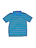 George 100% Polyester Stripes Blue Short Sleeve Polo Size 6 - 7 - photo 1