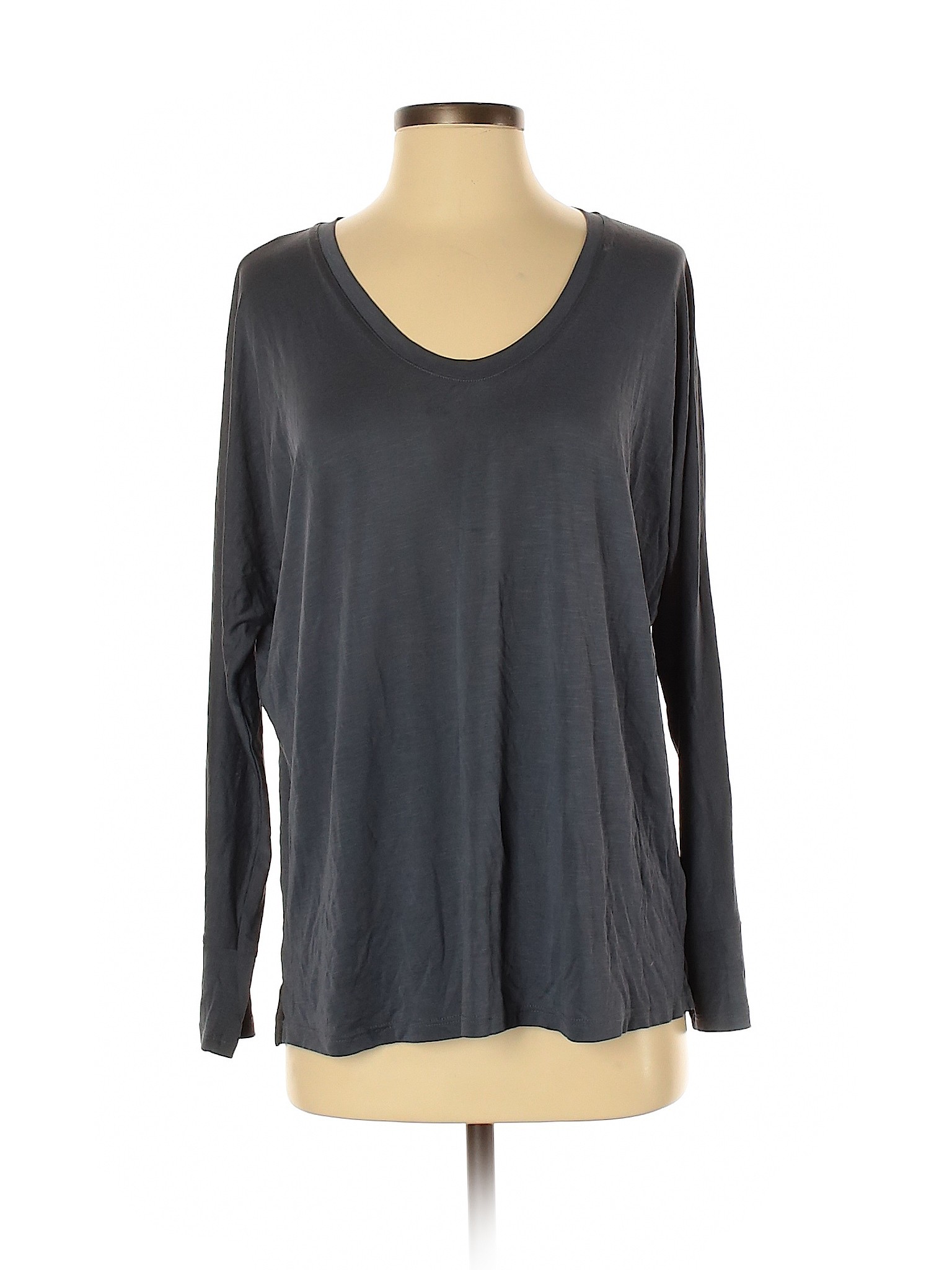 Nic + Zoe Women Gray Long Sleeve T-Shirt S | eBay