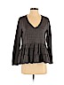 Deletta Gray Long Sleeve Top Size S (petite) - photo 1
