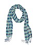 INC International Concepts 100% Cotton Checkered-gingham Teal Scarf One size - photo 1