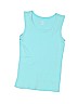 The Children's Place 100% Cotton Solid Teal Tank Top Size L (youth) - photo 1