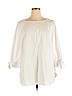 Talbots 100% Cotton White Long Sleeve Blouse Size 2X - photo 1