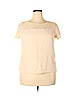 41Hawthorn 100% Polyester Ivory Short Sleeve Blouse Size XL - photo 1