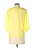 Ann Taylor LOFT 100% Polyester Yellow 3/4 Sleeve Blouse Size S (petite) - photo 2