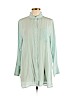 Banana Republic 100% Silk Blue Long Sleeve Silk Top Size L (petite) - photo 1