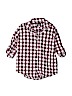 The Children's Place 100% Cotton Checkered-gingham Burgundy Long Sleeve Button-Down Shirt Size 10 - 12 - photo 1
