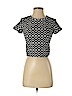 Aqua Black Short Sleeve Top Size XS - photo 1