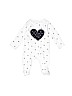 Carter's 100% Cotton Hearts White Long Sleeve Outfit Size Preemie - photo 1