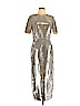 Diane von Furstenberg Silver Cocktail Dress Size 10 - photo 1