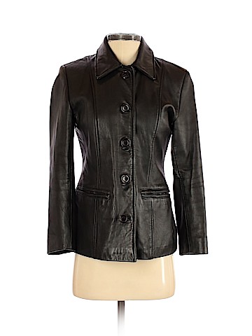 Petite Sophisticate Leather Jacket (view 1)