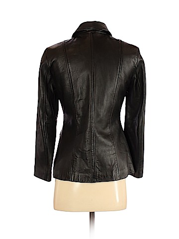 Petite Sophisticate Leather Jacket (view 2)