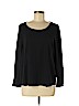 Ann Taylor LOFT 100% Polyester Black Long Sleeve Blouse Size M (petite) - photo 1