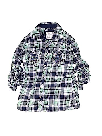 Justice Long Sleeve Button-Down Shirt (view 1)