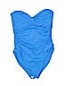 La Blanca 100% Polyester Blue One Piece Swimsuit Size 14 - photo 1