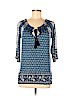 Lucky Brand 100% Viscose Blue 3/4 Sleeve Top Size M - photo 1