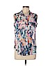 Liz Claiborne 100% Polyester Blue Sleeveless Blouse Size M (petite) - photo 1
