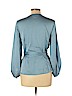 INC International Concepts 100% Polyester Blue Long Sleeve Blouse Size L (petite) - photo 2