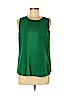 Trina Turk 100% Polyester Green Sleeveless Blouse Size M - photo 1