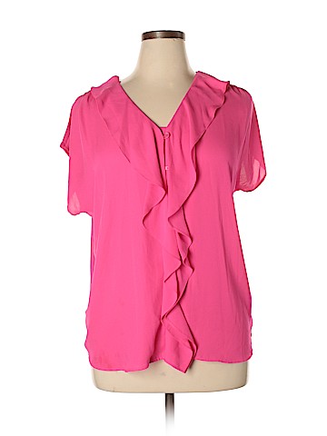 INC International Concepts Short Sleeve Blouse (view 1)