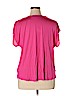INC International Concepts 100% Polyester Pink Short Sleeve Blouse Size 1X - photo 2