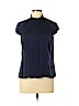 i.e. 100% Silk Blue Short Sleeve Silk Top Size 14 - photo 1
