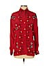 Diane von Furstenberg 100% Silk Red Long Sleeve Silk Top Size S - photo 1