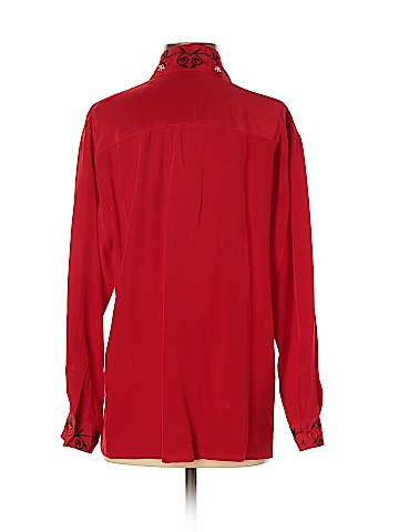 Diane von Furstenberg Long Sleeve Silk Top (view 2)