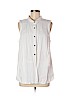 Free People Ivory Sleeveless Button-Down Shirt Size M - photo 1