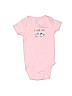 Carter's 100% Cotton Graphic Pink Short Sleeve Onesie 0-3 MO / 3 MO - photo 1
