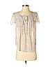 Ann Taylor LOFT 100% Polyester Ivory Short Sleeve Blouse Size XS (petite) - photo 1