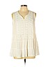Indigo Soul 100% Rayon White Sleeveless Blouse Size L - photo 1