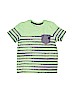 Jean Bourget 100% Cotton Stripes Graphic Green Short Sleeve T-Shirt Size 6 - photo 1