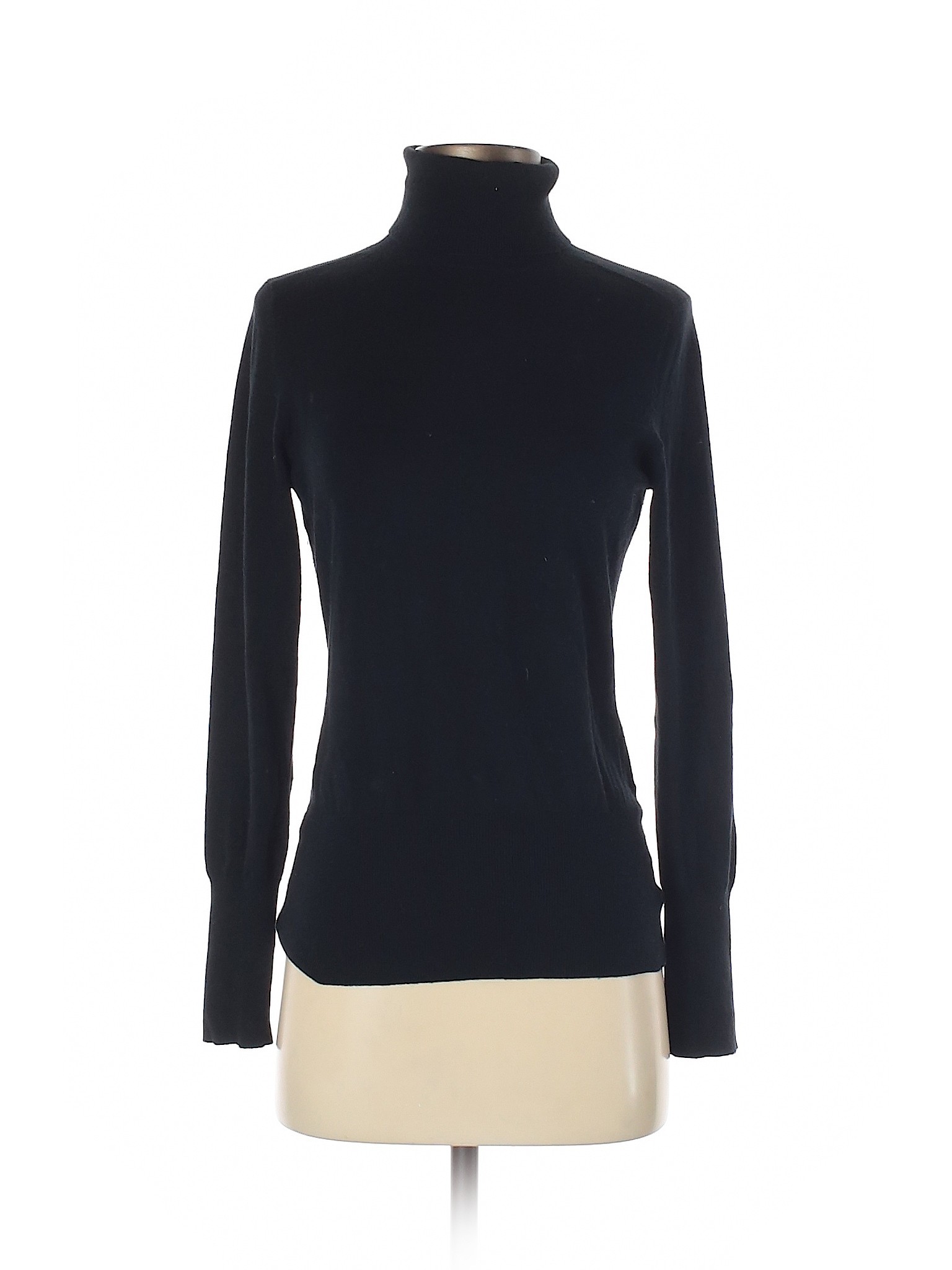 Banana Republic Solid Blue Black Turtleneck Sweater Size S - 78% off ...