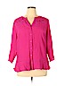 NY Collection 100% Polyester Pink 3/4 Sleeve Blouse Size 2X - photo 1