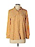 Ann Taylor LOFT 100% Polyester Orange Long Sleeve Blouse Size L (petite) - photo 1