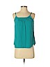 Ann Taylor LOFT 100% Polyester Teal Sleeveless Top Size XXS (petite) - photo 1