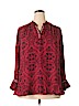 NY Collection Red Long Sleeve Blouse Size 2X - photo 1